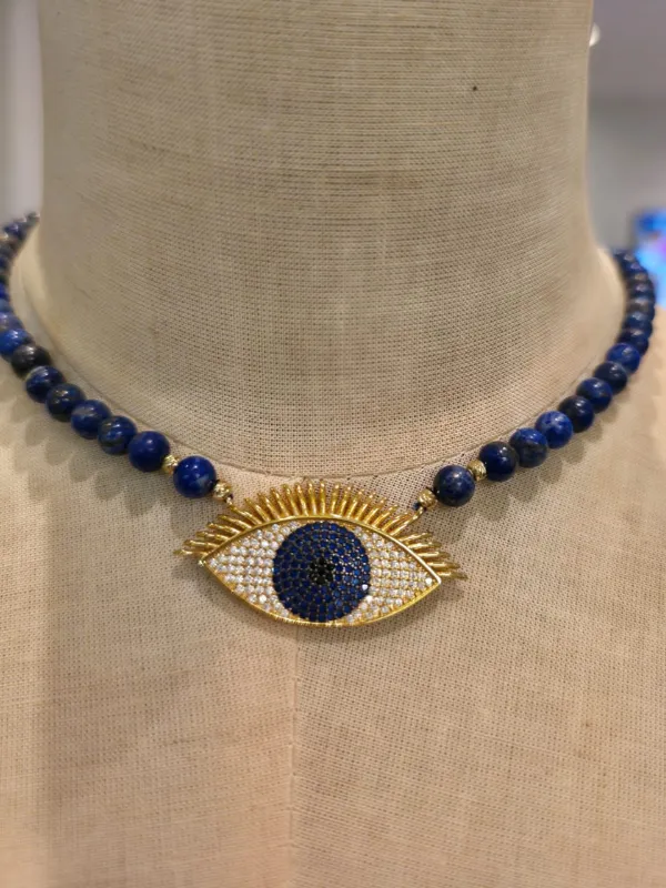 Collier œil Lumineux Cosplay – Pendentif Qui Brille Dans Le Noir – Bijou Fantastique Pour Fans Et Soirées Déguisées